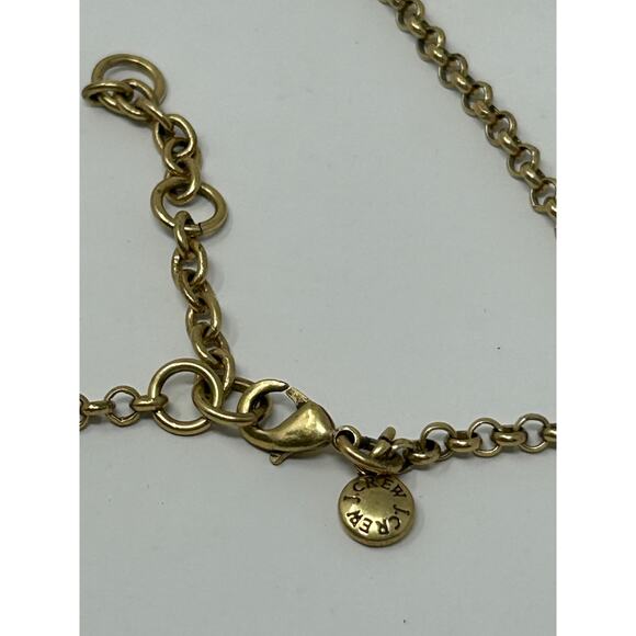 J Crew Gold Tone Statement Necklace with Clear Stones - Picture 15 of 16